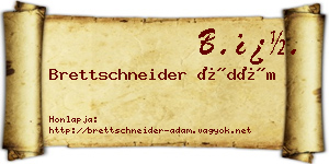 Brettschneider Ádám névjegykártya